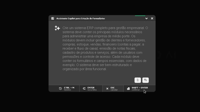 Exemplo de entrada via prompt