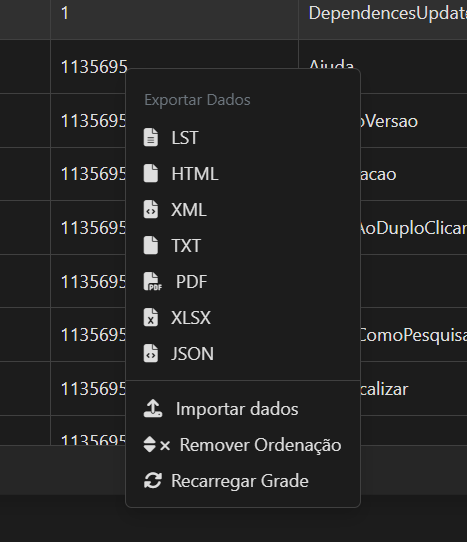 Interface da aba localizar