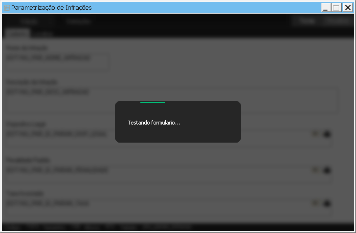 Processo de inspeção em andamento